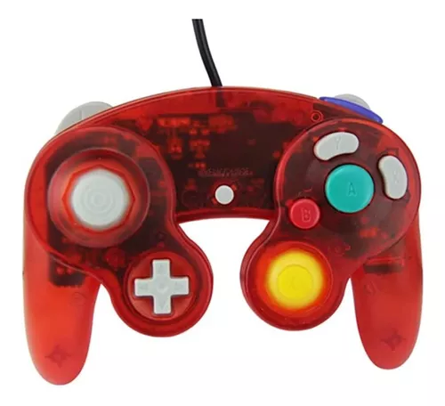 Control Alámbrico Compatible Con Nintendo Gamecube Color Rojo