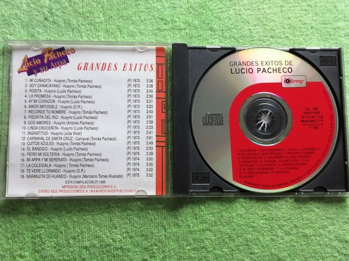 Eam Cd Grandes Exitos De Lucio Pacheco Y Su Arpa 1995 Huayno