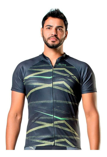 Camisa Blusa Elite Bike 135149 Masculina Ciclismo Preto