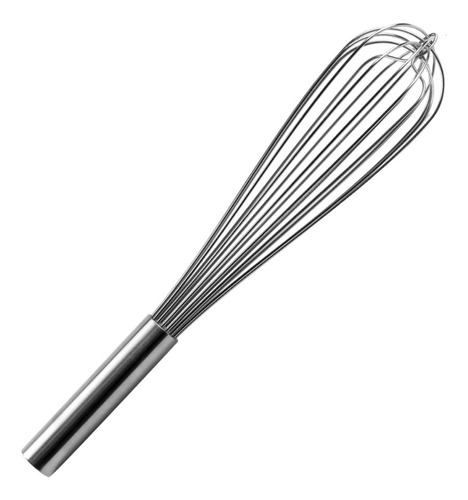 Fouet Batedor Manual De Arame Grosso Rígido Aço Inox 40,5cm