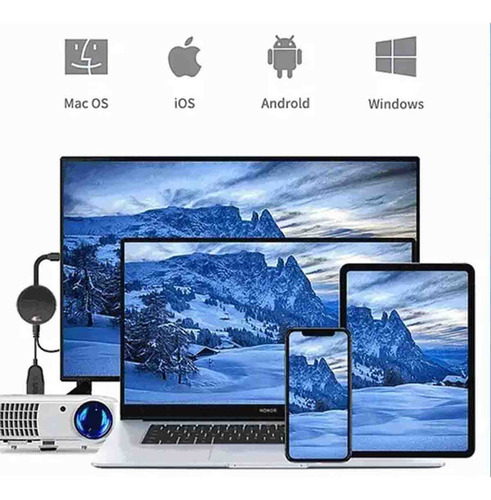 F Proyector De Pantalla De Teléfono Celular Inalámbrico App