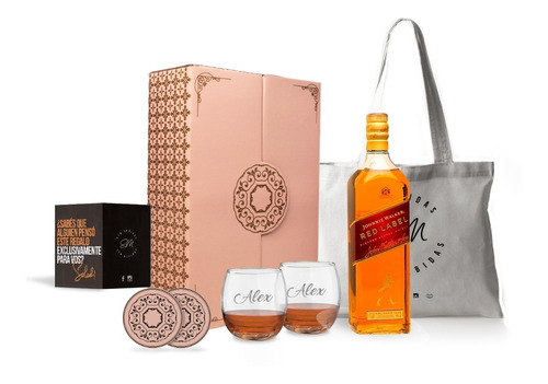 Box Whisky Johnnie Walker Red Label 750ml Regalo Aniversario
