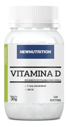 Suplemento em cápsula NewNutrition  Vitamina D 200UI vitaminas Vitamina D 200UI
