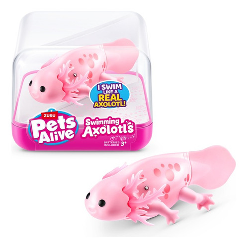 Zuru Pets Alive Ajolote Axolotls Nadan De Verdad Color Rosa Claro