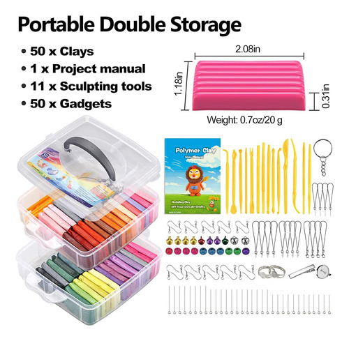 Kit De Arcilla Polimerica De 36 Colores