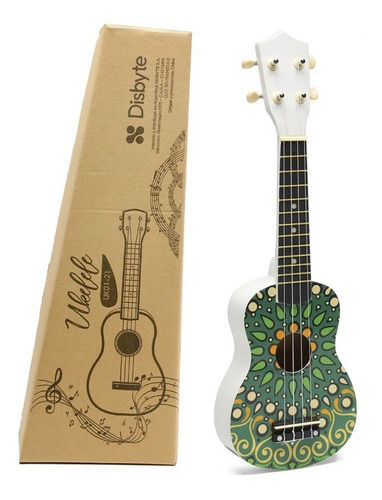 Imagen 6 de 9 de Ukelele Soprano De Madera Uquelele Con Funda Diseño Mandala