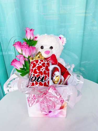 Imagem 1 de 2 de Cesta De Chocolate Presente Romântico Namorada Mãe Esposa Vo