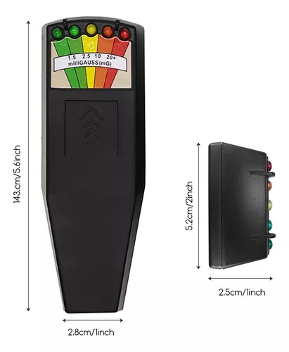 Detector de campo magnético con medidor Emf con baterías de 9v