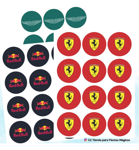 Kit Imprimible Personalizado F1 Fórmula 1 Ferrari Cumpleaños
