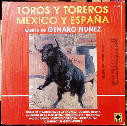 Disco Lp Toros Y Toreros Banda De Genaro Núñez Oasis #5969