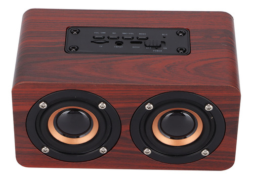 Altavoz Bluetooth De Madera Con Subwoofer Inalámbrico Retro