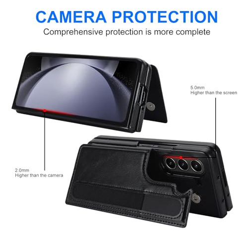 Funda Para Galaxy Z Fold 5 Negro Piel