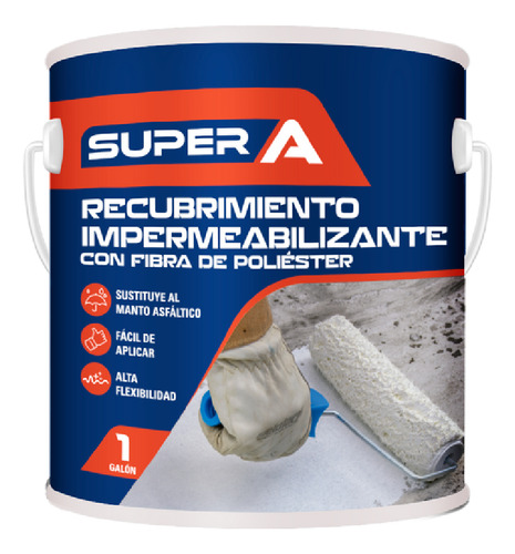 Recubrimiento Imperm. Con Fibra Colores Super A 04 Galones