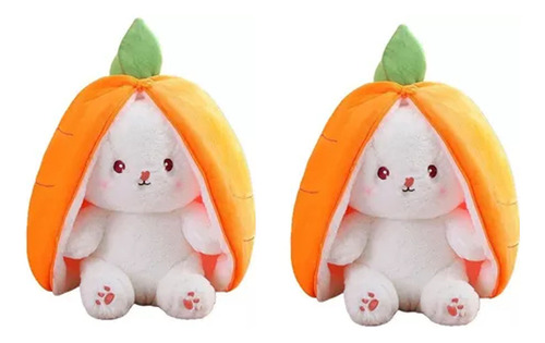 2 Piezas De Baby Fruit Doll, Conejo, Zanahoria, Fresa, Conej