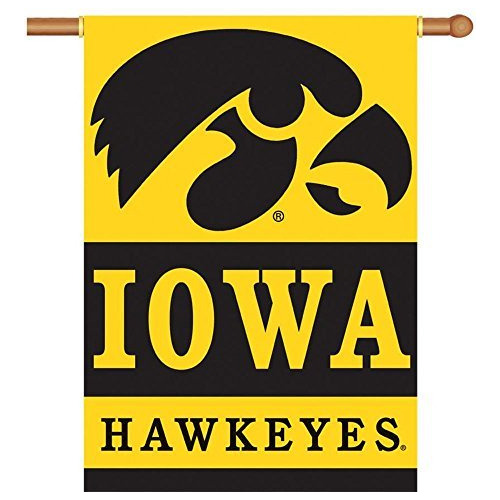 Iowa Hawkeyes 2 Caras 28  X 40  Banner Con Manga De Poste -.