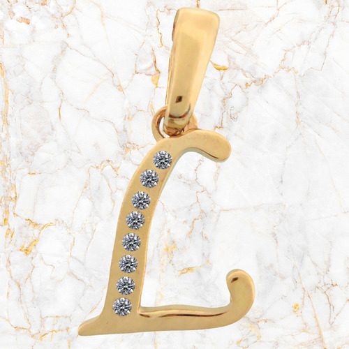 Dije Inicial Letra L Oro 14k Tamaño 2cm