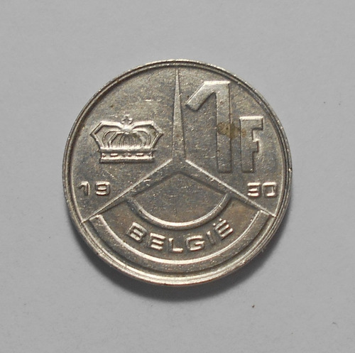 1 Franc 1990 - Baudouin I - Texto Alemán - Km#171