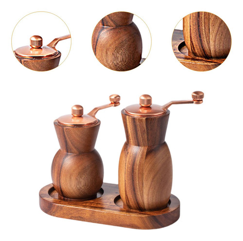 Juego De Molinillo Manual, Aspereza Ajustable Con Soporte,