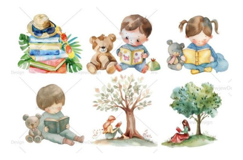 Imágenes Digitales Libros En Acuarela 96373648