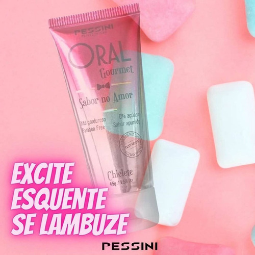 Kit 2 Gel Gourmet Chiclete Massagem Beijavel Drinks