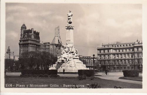 Antigua Postal Plaza Monumento Colon Buenos Aires Argentina (Usado)