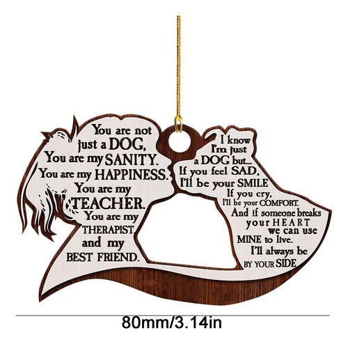 D Friendship Flat Pendant Between Dog Owner And Dog 4005