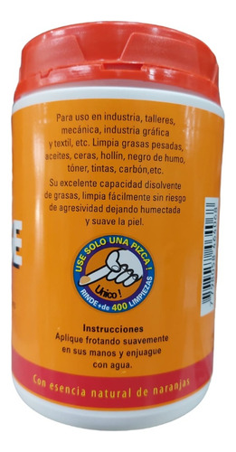 Imagen 2 de 3 de Limpiamanos Industrial Clean Orange Locx 1 Kg Lx-91406