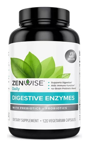 Enzimas Digestivas, Prebiotico Y Probiótico Zenwise 120 Caps