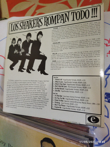 Imagen 2 de 4 de Los Shakers Disco De Vinilo 10 Nuevo
