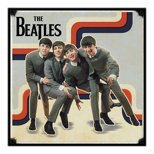 #39 - Cuadro Vintage 30 X 30 Cm / The Beatles / No Chapa