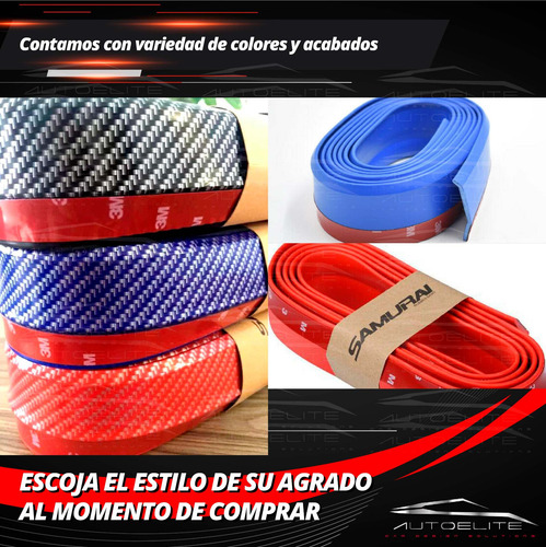 Imagen 4 de 10 de Lip Faldon Estribo Spoiler Universal Flexible Samurai 2.5m