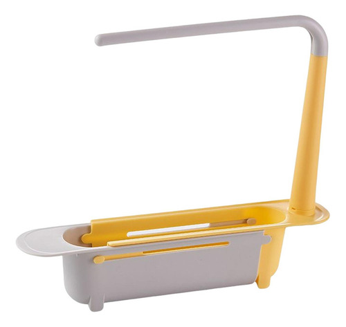 Soporte De Estante De Almacenamiento De Fregadero Amarillo