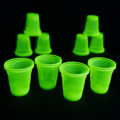 200 Copo Shot 60ml Neon Balada Cor Verde Claro Neon
