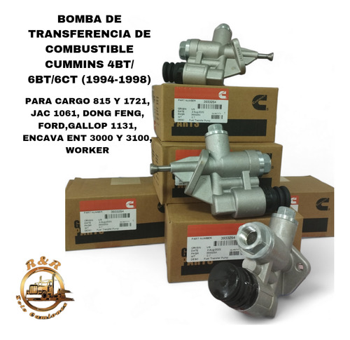 Bomba De Transf De Combustible Cummins 4bt/6bt/6ct 94-98