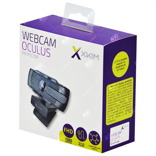 Imagen 9 de 10 de Cámara Web X-kim Oculus + Protector / Webcam Full Hd 1080