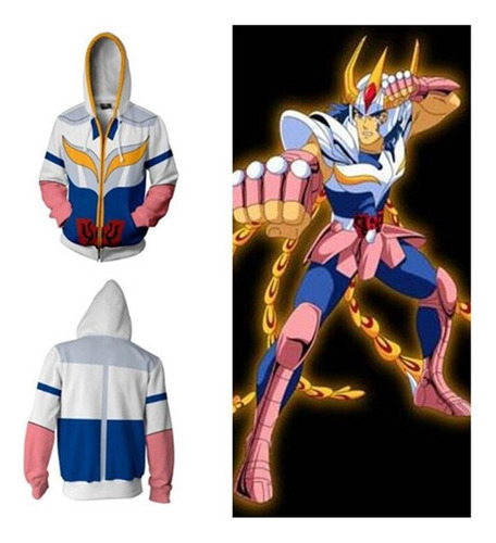 Anime Saint Seiya Cosplay Ikki Cremallera Sudadera Con Capuc