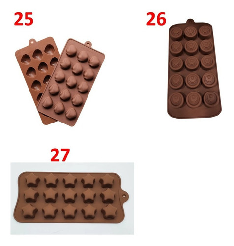 Imagen 7 de 8 de 6 Moldes Silicona Para Bombones Varios Modelos Hielos Oferta