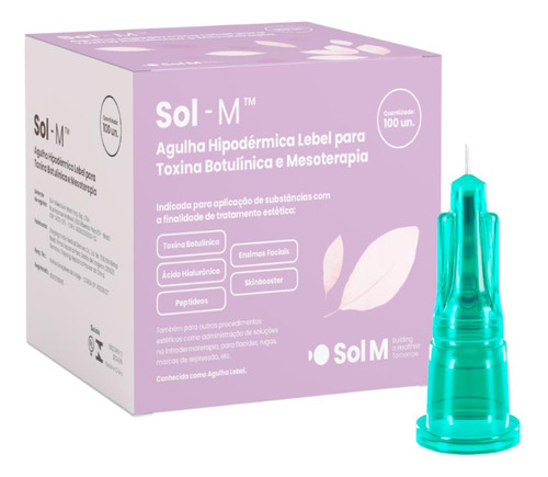 Agulha Lebel 32g 6mm Caixa 100 Unidades Sol-m