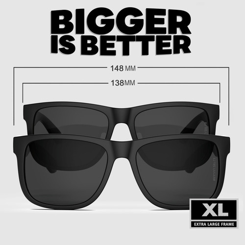 Maxjuli Xl Z87 Gafas De Sol Para Hombres Cabeza Grande Z8806
