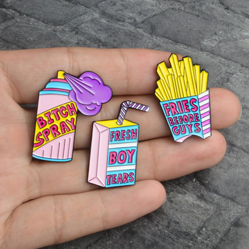 2 X 3pcs Encantadores Broches De Dibujos Animados Insignia