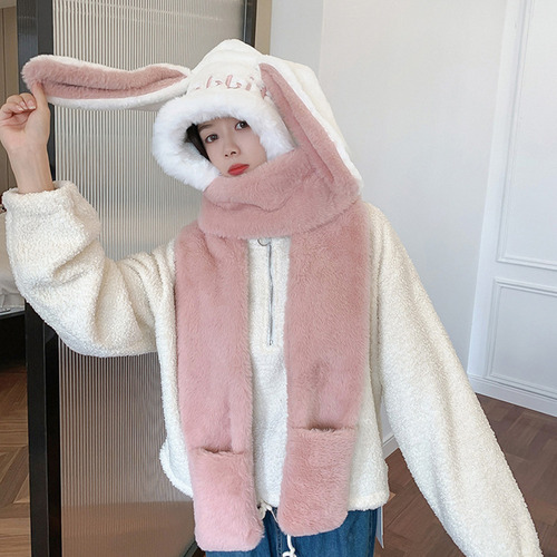 (cf) Bufanda De Invierno Con Orejas De Conejo, Cálida, Gorro
