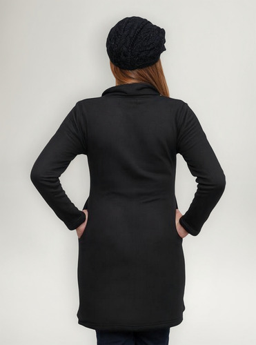 Chaqueta Tapado Tipo Campera Larga Mujer Con Polar Invierno