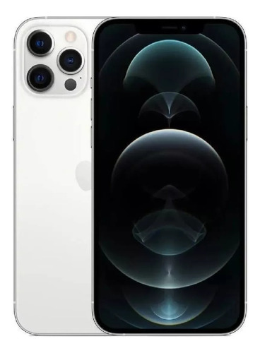 Apple iPhone 12 Pro Max 128 Gb Plata Con Caja Original Detalle Y Batería 100% Bc + Protector (Reacondicionado)