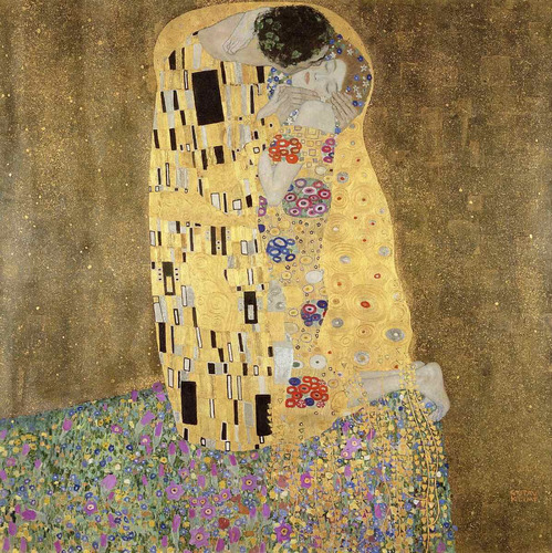 Lienzo Tela Canvas El Beso Gustav Klimt 1908 90x90cm