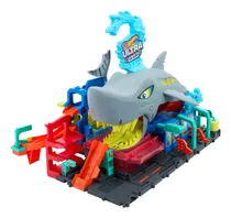 Comprar Pista Hot Wheels De Lavados De Autos Mega Tiburon