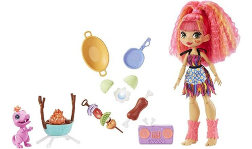 Cave Club Blazin&#39; Bbq Adventure Playset Con Emberly Dol.