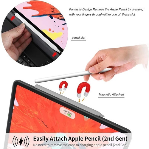 Imagen 6 de 8 de Funda Teclado Esp + Touchpad Para iPad Air 5 10.9 (2022) M1
