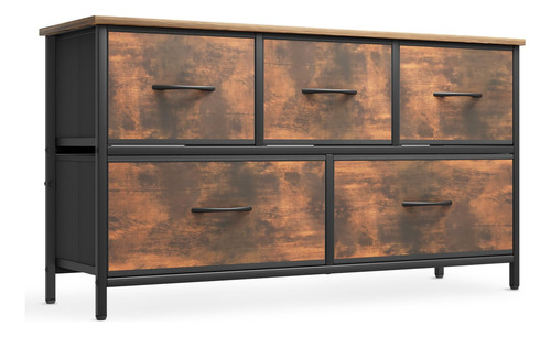 Athena Collection 5 Fabric Drawers Dresser Tv Stand, Entert.