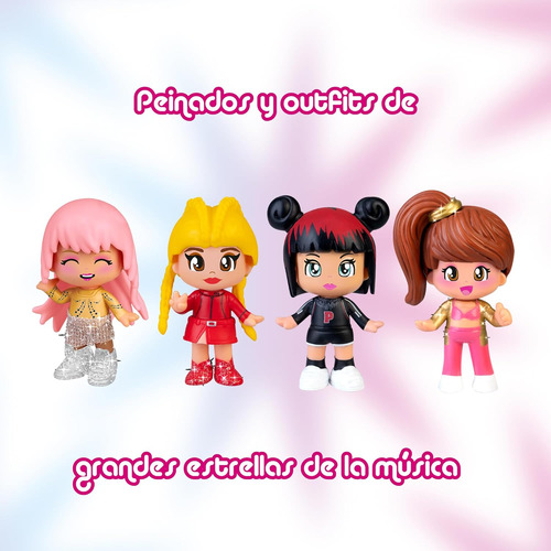 Cabeza Pinypon Super Star Con 4 Muñecas Pin Y Pon Figuras