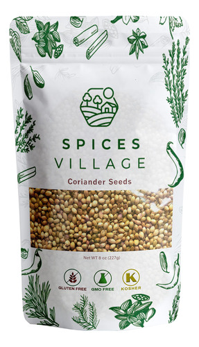 Spices Village Semillas De Cilantro Enteras (8 Onzas), Total